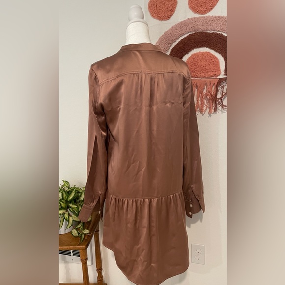 Vintage Banana Republic Silk Drop waist Mini Dress Size 2 - Picture 2 of 9